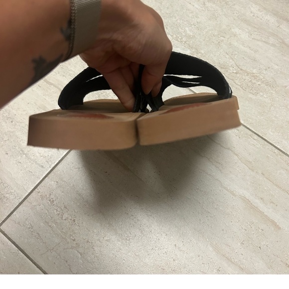 Chloe Woody Linen Sandals - Picture 2 of 5